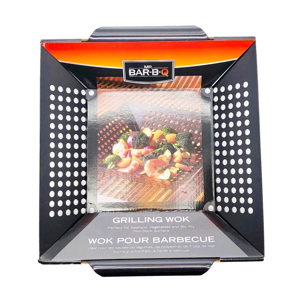 Mr. Bar-B-Q 06081X Wok Topper Non-Stick Coated, Black,12 x 12-inches
